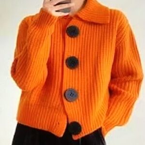 Tangerine orange Cardigan size L